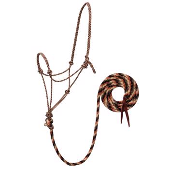 ECOLUXE Rope Halter w/ Lead | Cinnamon/Black/Brown/Tan