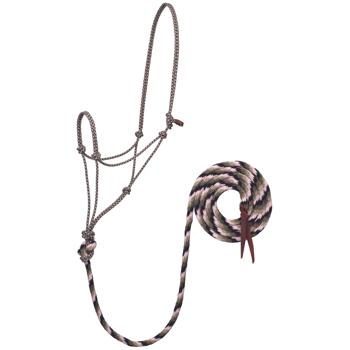 ECOLUXE Rope Halter w/ Lead | Black/Charcoal/Olive Green/Cherry Blossom