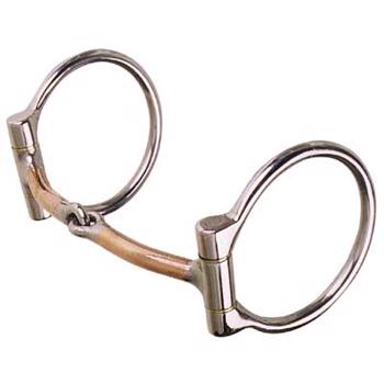 Offset Dee 3/8'' Smooth Copper Snaffle