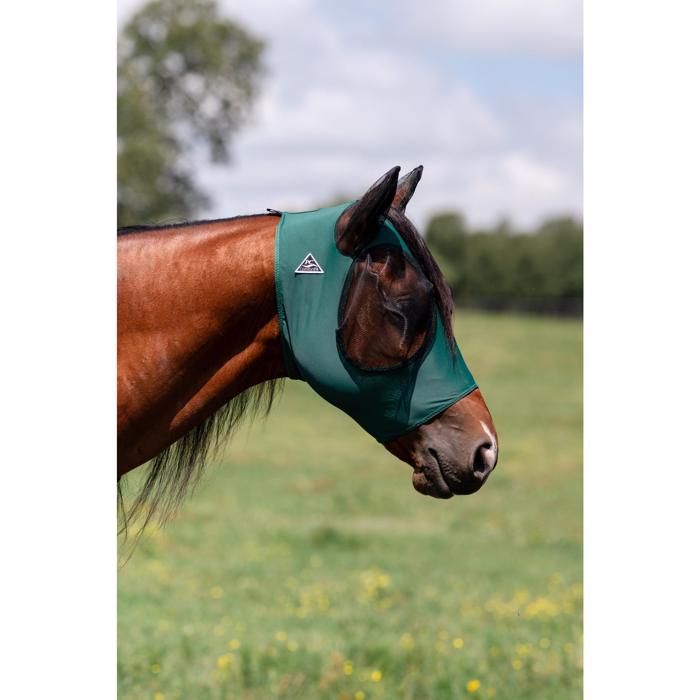 Comfort Fit Lycra Fly Mask w/ Forelock Opening | Emerald Cob