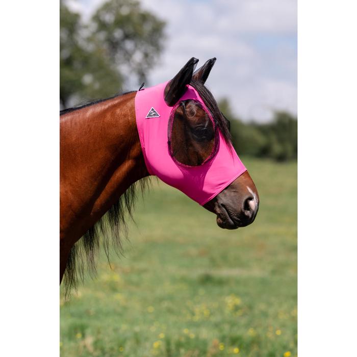 Comfort Fit Lycra Fly Mask w/ Forelock Opening | Pink Cob