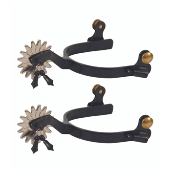 Black Steel Jingle Bob Spurs | 1/2" Smooth Band