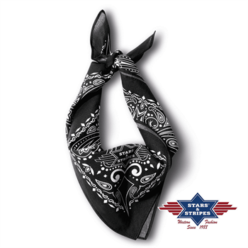 Stars & Strips | Bandana m. logo | Black
