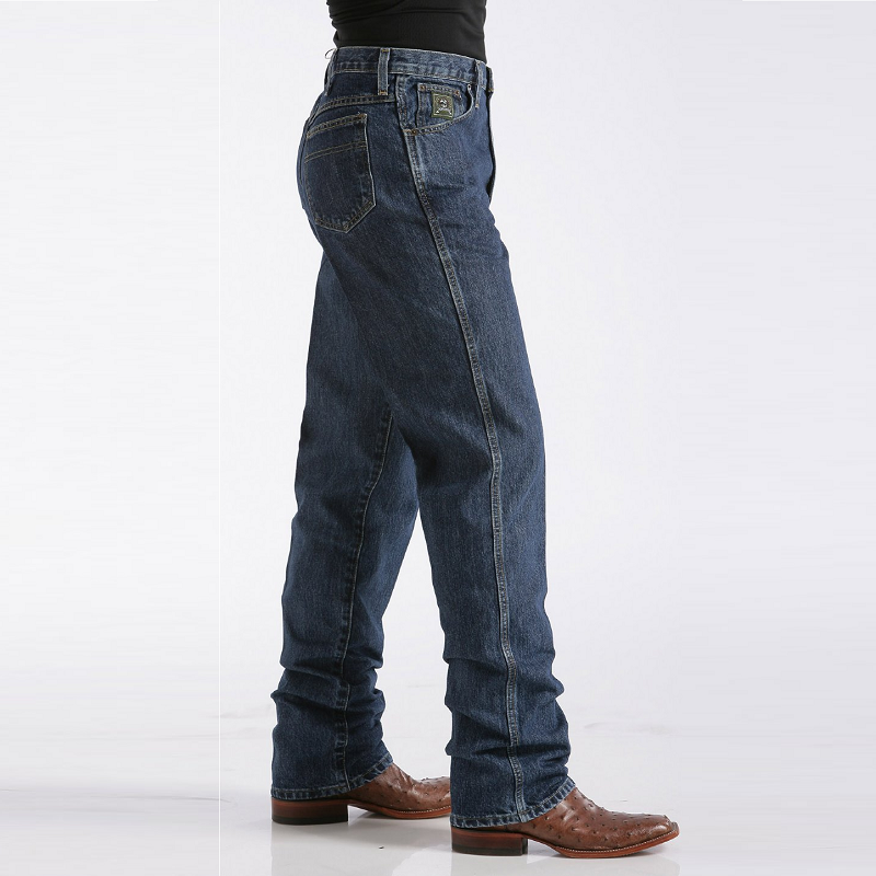 Cinch Men's Bronze Label Slim Fit Jean, Dark Stonewash, 28W x 30L