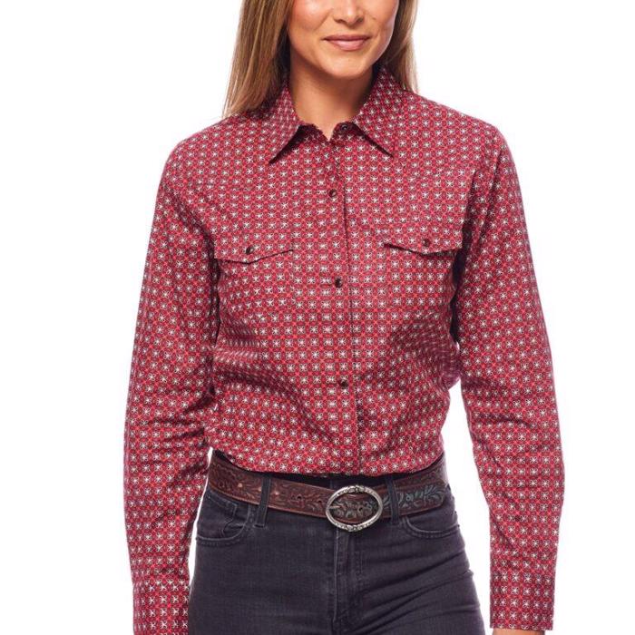 Western Outfitter – Rodeo Clothing Ladies' Shirt - Ruby Carnation