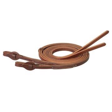 Working Tack Extra Heavy Harness Leather Split Reins | Quick Change 5/8" x 8\'