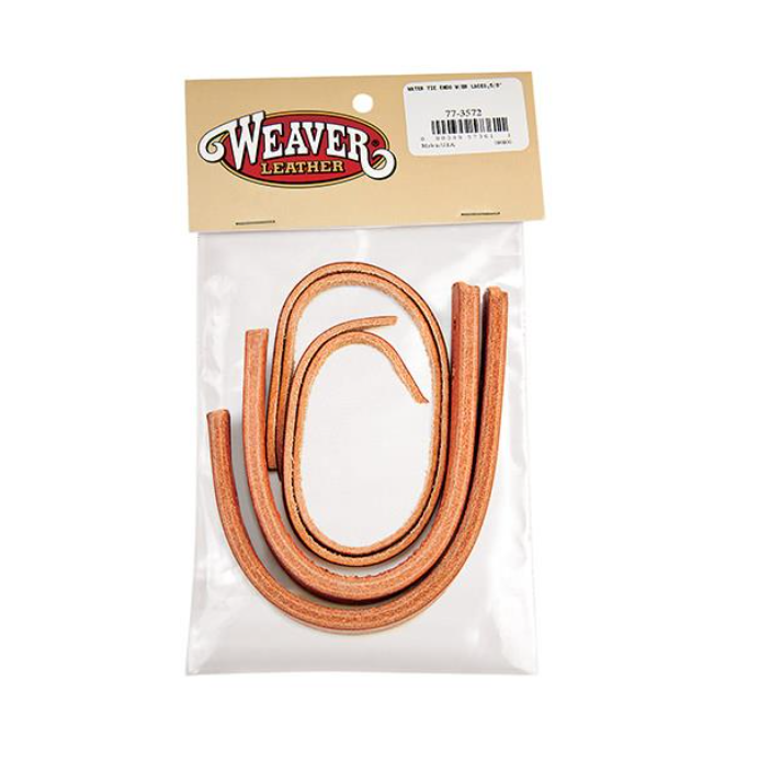 Weaver Water Tie Ends with Latigo Ties | Brown 5/8"