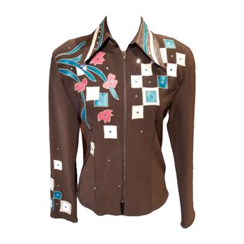 1849 Show Jacket + Pants | Chocolate Teal Flowers | Medium