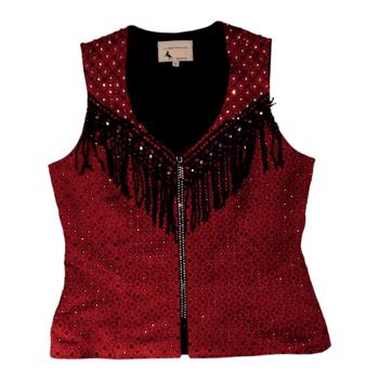 Western Collection Show Vest | Royal Burgundy Small