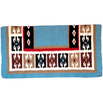 Show Blanket | New Zealand Wool | Cerulean Aztec