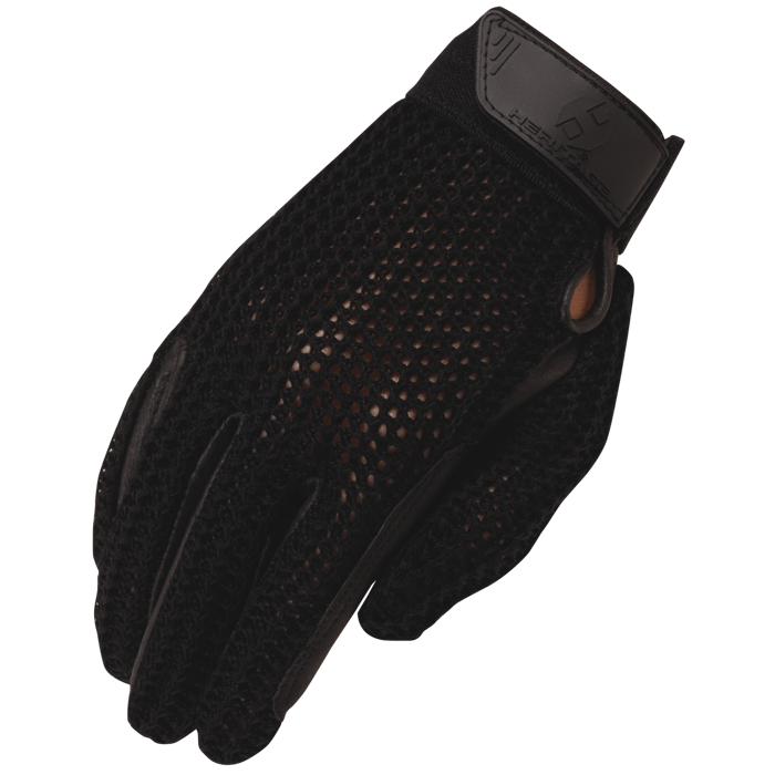 Heritage | Crochet Riding Gloves | Black