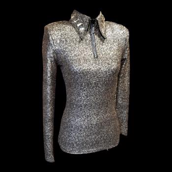 Western Collection Show Blouse | Silver Starry Night Medium