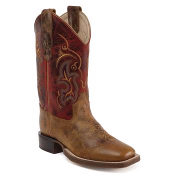 Old West Children's Boots - Gilman - Brown/Red Brown