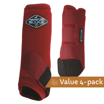 2XCool Sports Medicine Boots 4-pack | Crimson Red | Small