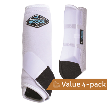 2XCool Sports Medicine Boots 4-pack | White Small