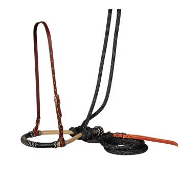 Prof. Choice | Bosal/Mecate Set Black/White 5/8 Yacht Rope