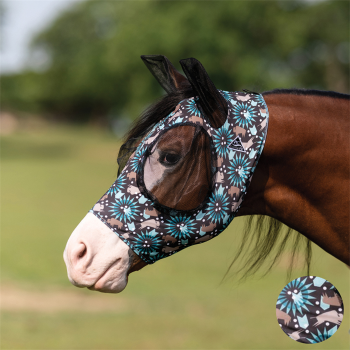 Comfort Fit Lycra Fly Mask w/ Forelock Opening | Bison Horse/Full