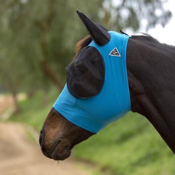 Comfort Fit Lycra Fly Mask w/ Forelock Opening | Pacific Blue Pony
