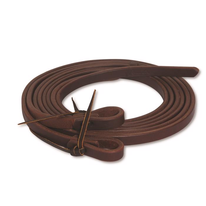 Ranch Heavy Oil Harness Leather Split Reins | Pineapple Knot | 3 bredder