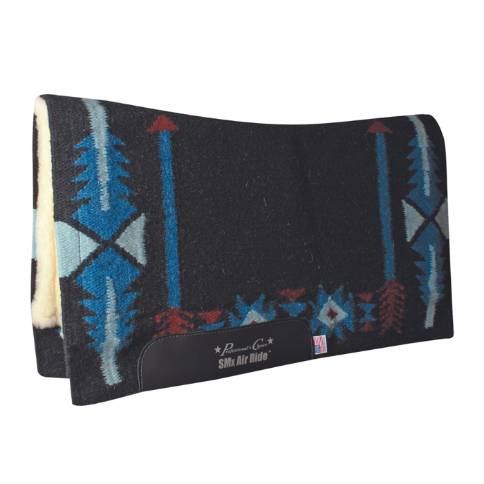 Comfort-Fit SMx Air Ride Western Pad | Arrow Black/Blue 3/4" x 33" x 38"