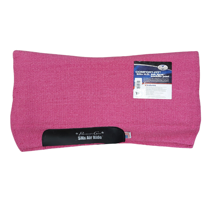 Comfort-Fit SMx Air Ride Western Pad w/ Felt | Raspberry 3/4" x 33" x 38"