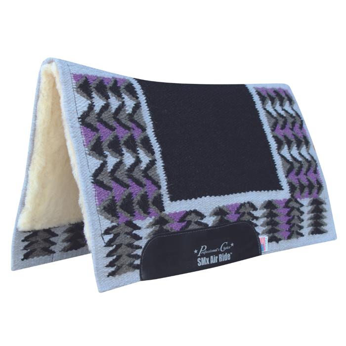 Comfort-Fit SMx Air Ride Western Pad | Barona Black/Purple 3/4" x 33" x 38"