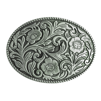 Belt Buckle - Silver Blossom