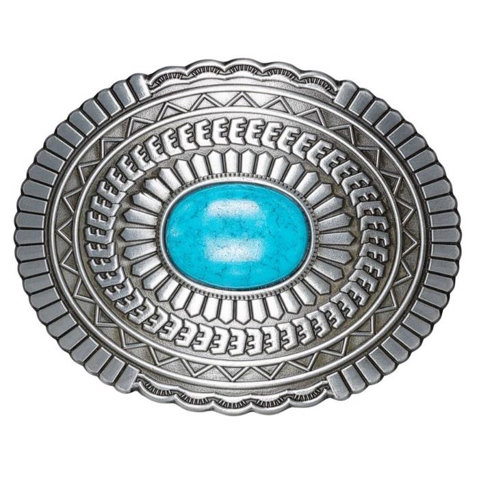 Belt Buckle - Turquoise Heart