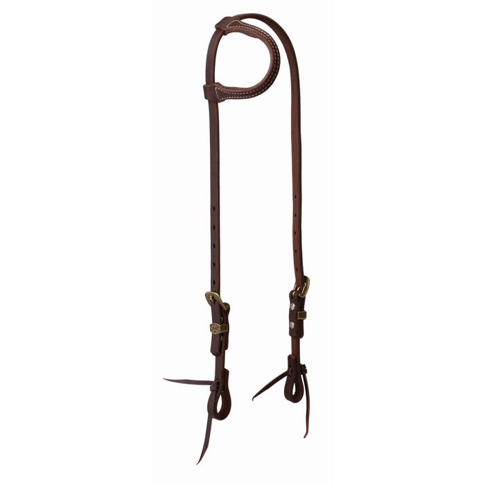 Weaver |  Work Tack Headstall with Designer Hardware | One-Ear