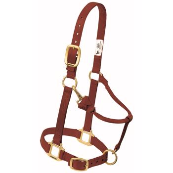 Weaver | Original Adjustable Chin and Throat Snap Halter, 1" | Cinnamon