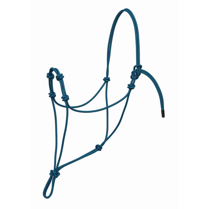 Silvertip Four Knot Rope Halter | Blue/Black | Large