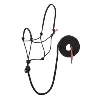 ECOLUXE Rope Halter w/ Lead | Black