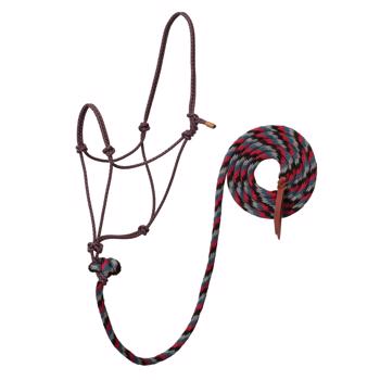ECOLUXE Rope Halter w. Lead | Charcoal/Indigo/Dark Red