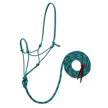 ECOLUXE Rope Halter w. Lead | Turquoise/Charcoal