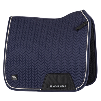 Herringbone Dressage Pad | Navy 16"/Cob