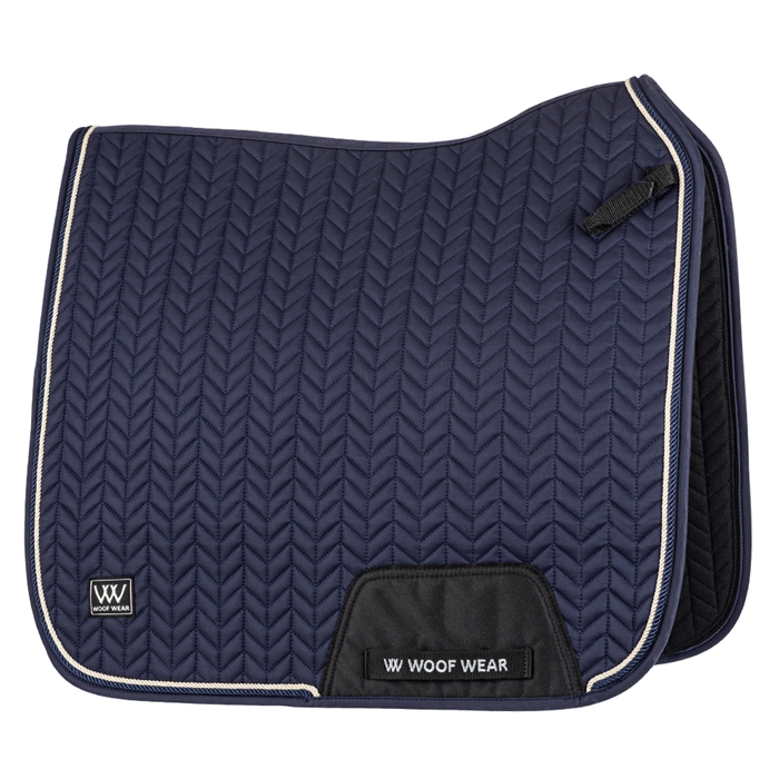 Herringbone Dressage Pad | Navy 16"/Cob