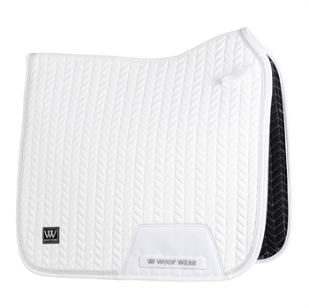 Herringbone Dressage Pad | White 16"/Cob