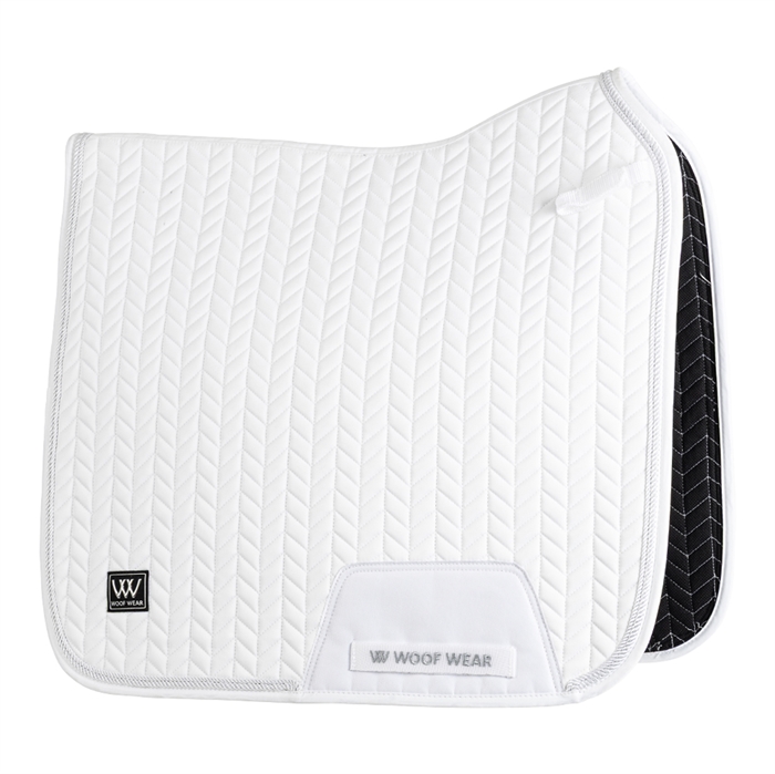 Herringbone Dressage Pad | White 16"/Cob