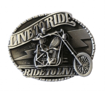 Belt Buckle - Live To Ride